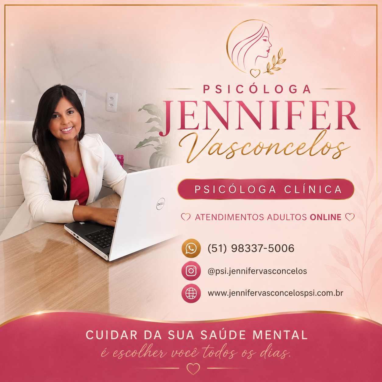 Logotipo Psicóloga Jennifer Vasconcelos